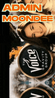 a poster for the voice gravity group shows a woman smiling