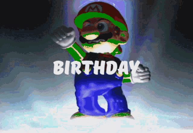 Green Mario GIF - Green Mario Birthday GIFs