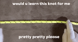 a person wearing white gloves is measuring a yellow ribbon with a tape measure .