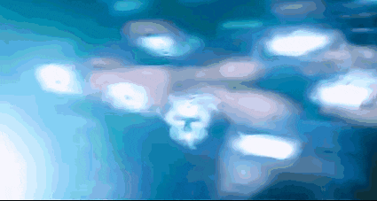a blue background with a few white clouds