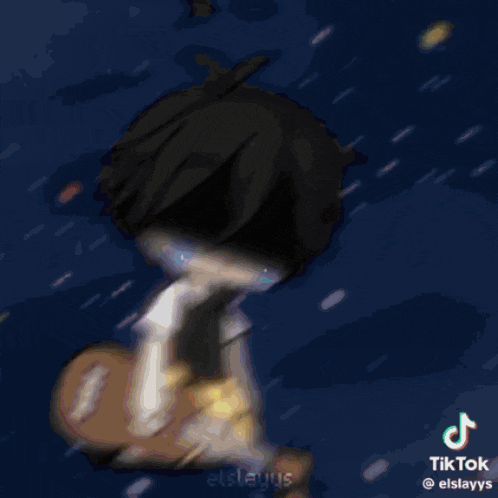 a tiktok video of a person 's face with the hashtag elslaysys at the bottom