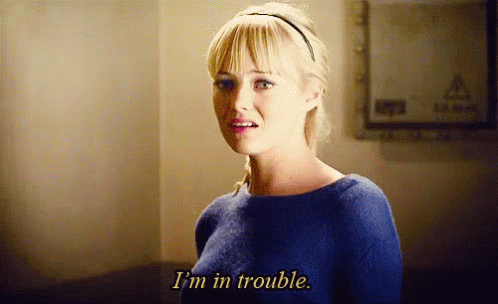 I'M In Trouble GIF - Trouble Emma Stone Im Introuble GIFs
