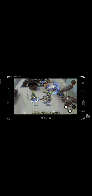a sony psvita is showing a video of a robot