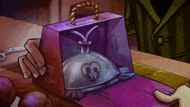 a cartoon drawing of a box that says chef on the side