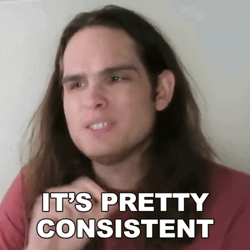 a man with long hair says it 's pretty consistent .