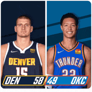two basketball players from the denver nuggets and the oklahoma city thunder