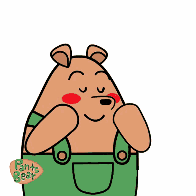a cartoon of a bear with pants bear written on it