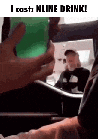 a person is getting a drink from a drive thru at a restaurant .