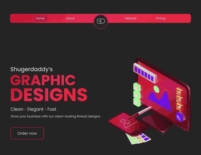 a website for shugerdaddy 's graphic designs