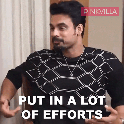 a man says put in a lot of efforts in front of a pinkvilla logo