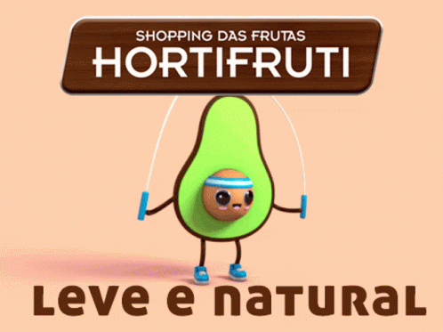 Shopping Das Frutas Jumping Rope GIF - Shopping Das Frutas Jumping Rope Avocado GIFs
