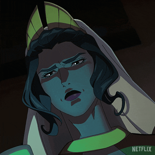 a cartoon of a woman with netflix written on the bottom right