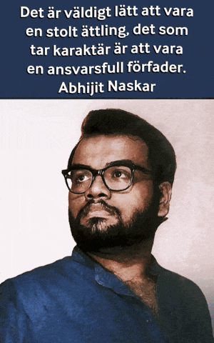 a picture of a man with glasses and a quote in another language