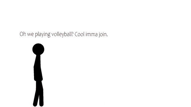 a stick figure is holding a red ball and the words my balls are below it