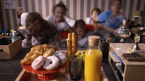 Family Fight Over Donuts GIF - Breakfast Donuts Family GIFs
