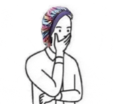 a black and white drawing of a man wearing a sleeping cap covering his mouth .