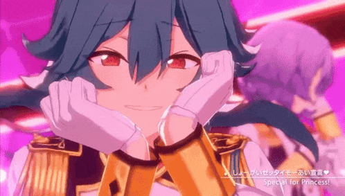 a girl with blue hair and white gloves is a special for princess character