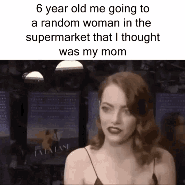 a woman is talking about a random woman in the supermarket that i thought was my mom