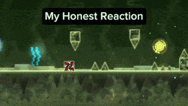 a screenshot of a game with the words my honest reaction