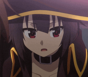 a close up of a girl with red eyes and a hat