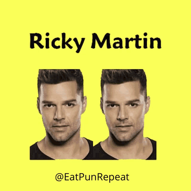 Ricky Martin Eat Pun Repeat GIF - Ricky Martin Eat Pun Repeat Lebanese Pun GIFs