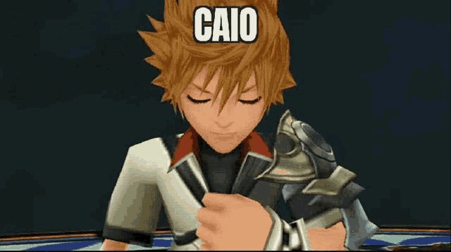 a video game character says caio and i 'm theirs .