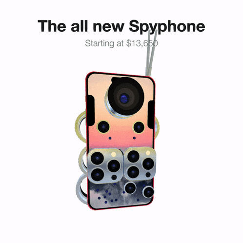 an advertisement for the all new spyphone that is starting at $13,650