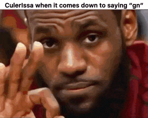 a close up of a man 's face with the caption culerissa when it comes down to saying