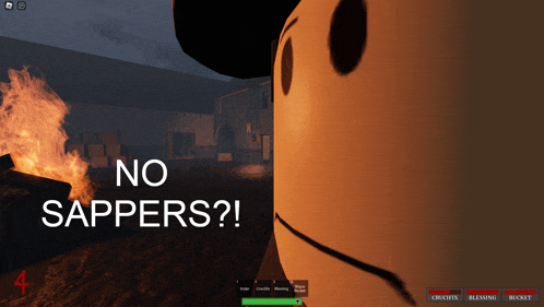 a screenshot of a game that says no sappers on it