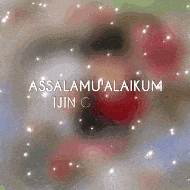 a colorful background with the words assalamu'alaikum written in white letters