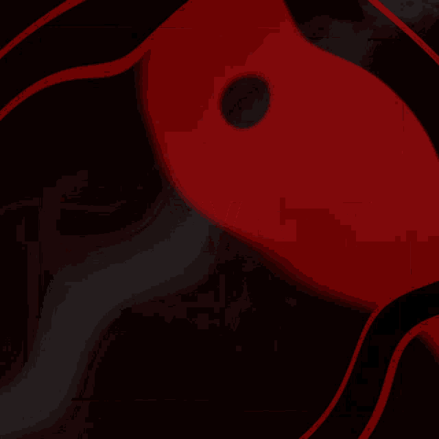 a dark background with red lines and smoke