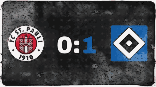 a black sign that says fc st. pauli 0 : 1