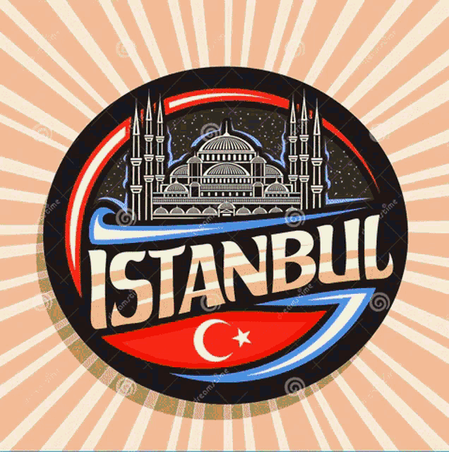 a logo for istanbul with a mosque and a star