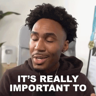 a man is making a funny face and saying it 's really important to .