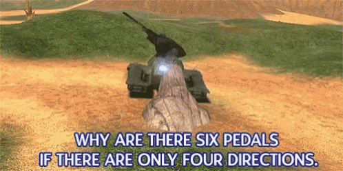 why are there six pedals if there are only four directions written on a video game screen
