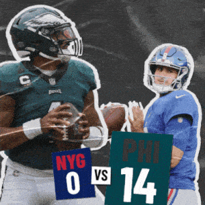 Philadelphia Eagles (14) Vs. New York Giants (0) First-second Quarter Break GIF - Nfl National Football League Football League GIFs