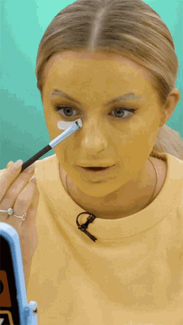 Face Paint Brush GIF - Face Paint Brush White Paint GIFs