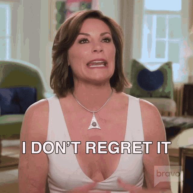 I Dont Regret It Real Housewives Of New York GIF - I Dont Regret It Real Housewives Of New York Rhony GIFs