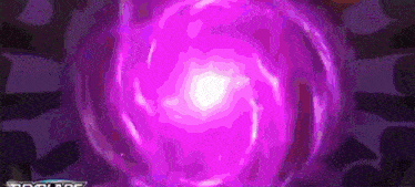 a purple sphere with a white center in the middle of it