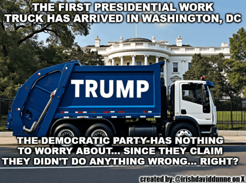 the first presidential work truck has arrived in washington dc and the democratic party has nothing to worry about