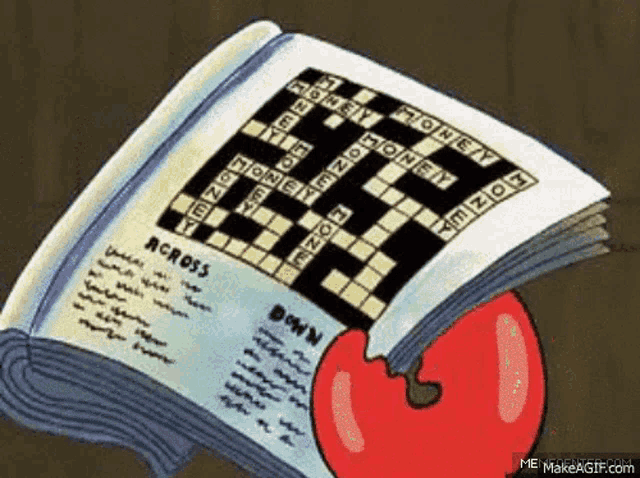 Spongebob Mr Krabs GIF - Spongebob Mr Krabs Crossword Puzzle GIFs