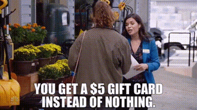 Superstore Amy Sosa GIF - Superstore Amy Sosa You Get A5dollar Gift Card GIFs