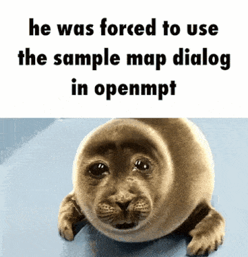 a seal with the words he was forced to use the sample map dialog in openmpt