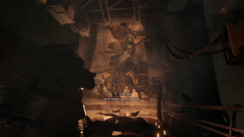 a video game says pray and make your peace on the screen