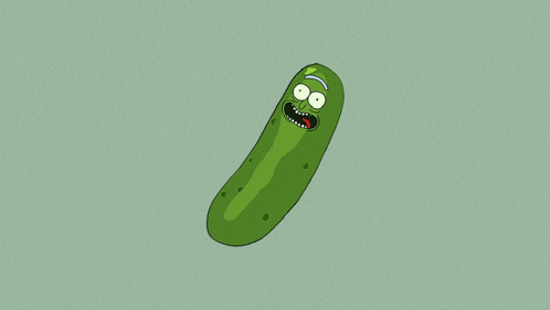 pickle rick from rick and morty is shown on a gray background