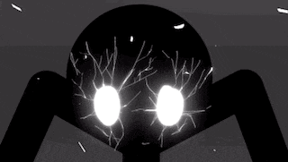 a black background with white lines that look like grass growing out of it