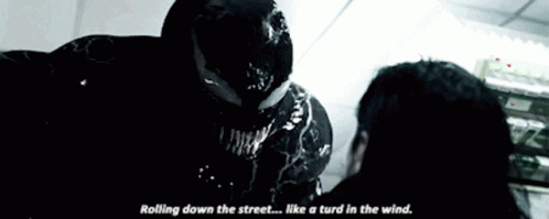 Venom Rolling Down The Street Like A Turd In The Wind GIF - Venom Rolling Down The Street Like A Turd In The Wind Venom Movie GIFs