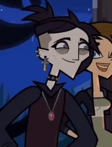 a cartoon character is wearing a choker and a necklace