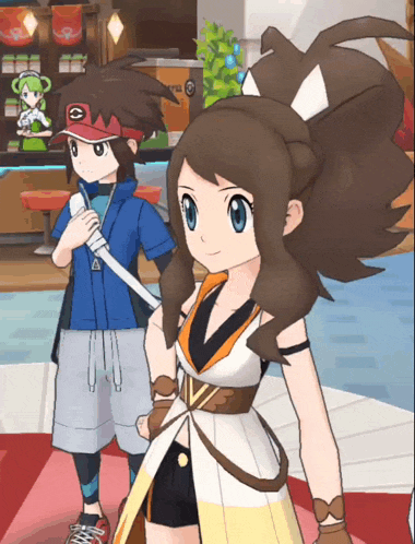 a boy and a girl are standing next to each other