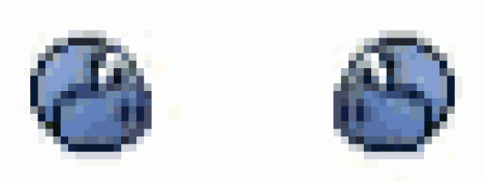 a blurred image of a blue and yellow object on a white background .